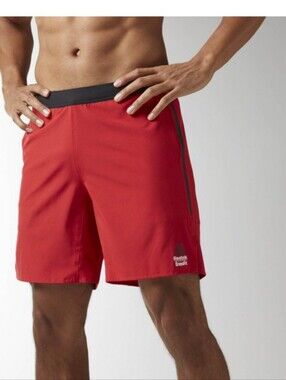 Reebok CrossFit Men’s XL Shorts Red & Black